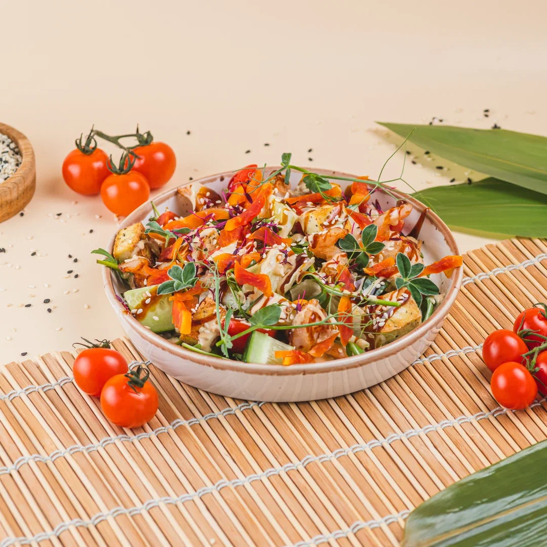 Фото С креветками и папайей